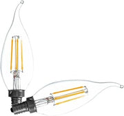 SYLVANIA 40854 - LED3B10CBENTDIMCL92713YTLBL2 12/CS 2/SKU Decorative Chandelier Antique Filament LED Light Bulb