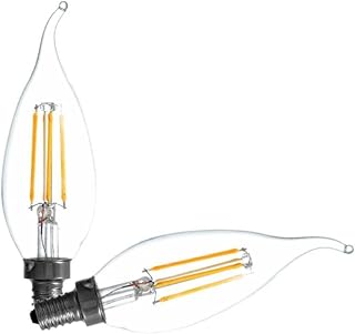 SYLVANIA 40855 - LED3B10CBENTDIMCL95013YTLBL2 12/CS 2/SKU Decorative Chandelier Antique Filament LED Light Bulb