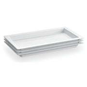 White Plastic Rectangular Tray - 12 7/8" L x 6 1/2" W x 1" H by HUBERT – Model H0302-WHITE