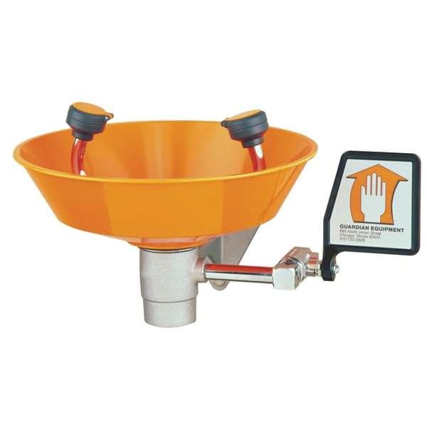 Guardian Plastic Eyewash by Guardian Equipment – 13.75 inches, Plastic, Silver/Orange, Model G1814P