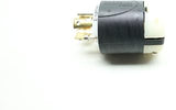 Legrand Pass & Seymour L1930P Turnlok Industrial Spec Grade Locking Plug, 30 Amp 3 Phase 277/480V, NEMA L19-30P, Black/White (1 Count)