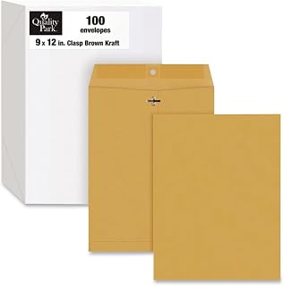 Quality Park 37790 Clasp Envelope 9 x 12 32lb Light Brown 100/box
