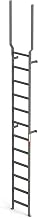EGA VMS12EX Steel Vertical Wall Mount Ladder W/Rail Extensions, 12 Step, Gray