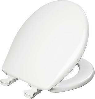 Bemis 730EC Toilet Seat, Removes for Easy Cleaning, Durable Plastic, Made in USA, Round, White