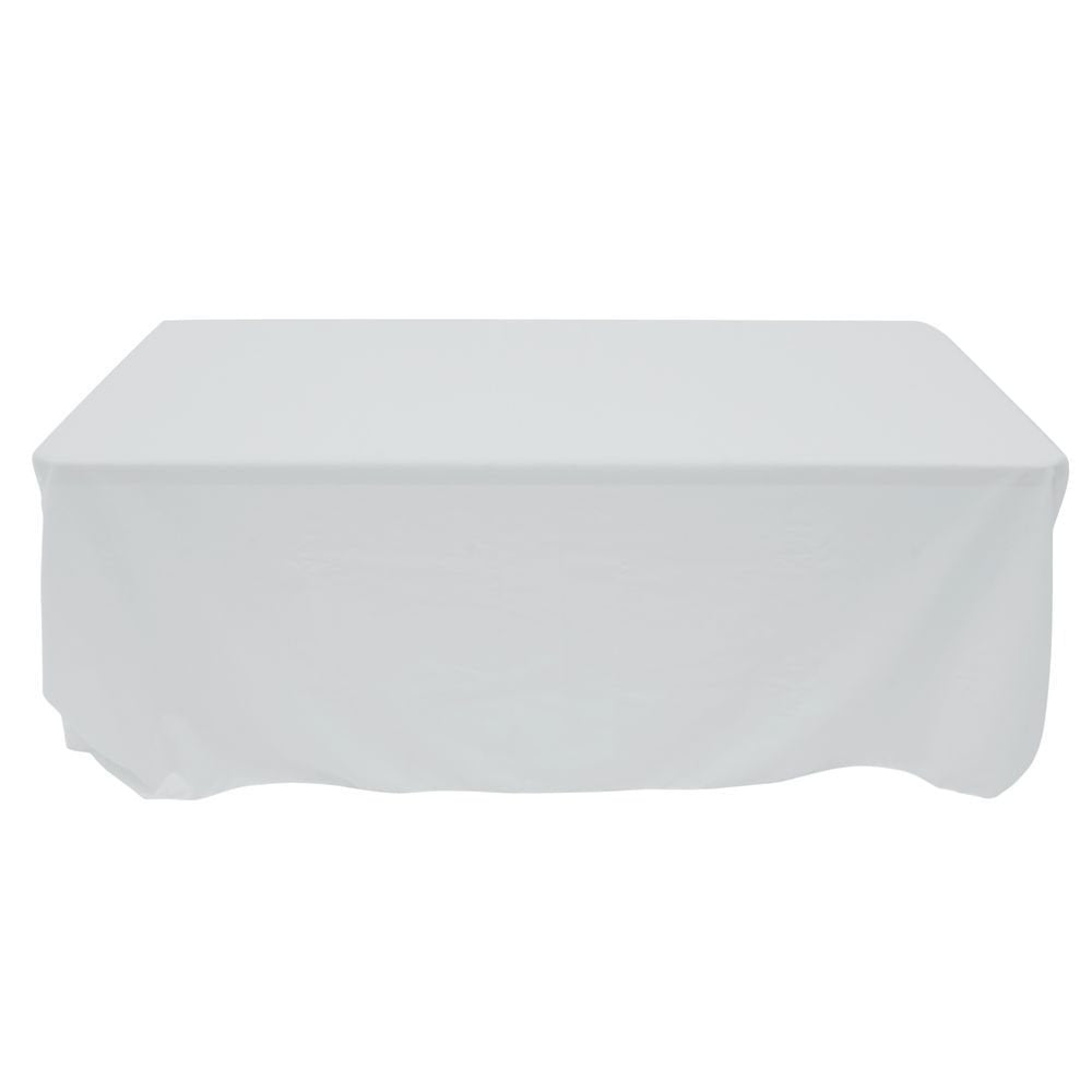 Tablecloth White Rectangular Spun Polyester - 60" W x 120" L by HUBERT – 120" x 60" (Rectangular), Polyester, Model BTC2-60X120-100