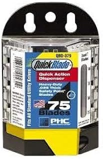 Pacific Handy Cutter QBD-379, QuickBlade Dispenser with DuraTip Blades (Pack of 12 pcs)