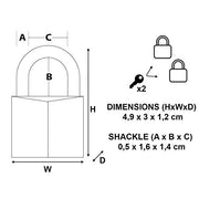 Master Lock 30mm 4-Pin - Keyed Alike x 2 / Classic,Brass / Modern Combination Padlocks