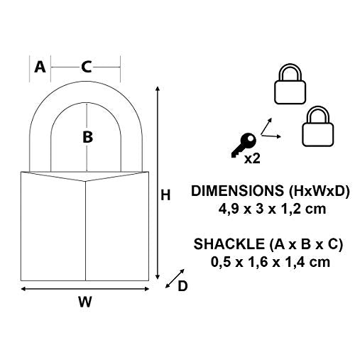Master Lock 30mm 4-Pin - Keyed Alike x 2 / Classic,Brass / Modern Combination Padlocks