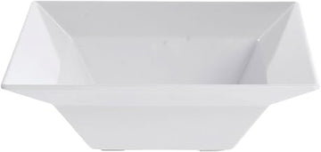 G.E.T. Square White Melamine Serving Bowl - 12" L x 12" W x 4" H