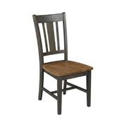 Solid Wood Splatback Dining Chairs Set of by Furnifact – Wood, Hickory and Washed Coal, Pack of 2