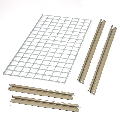 Additional Level with Wire Deck by Global Industrial – 24"L x 48"W x 1"H, Alloy Steel, Tan, Model 581094