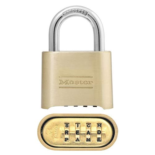 No. 175 2" Combination Solid Body Padlock Pack of 12 pcs by Master Lock – Alloy Steel, Pack of 12, Model 175DWD