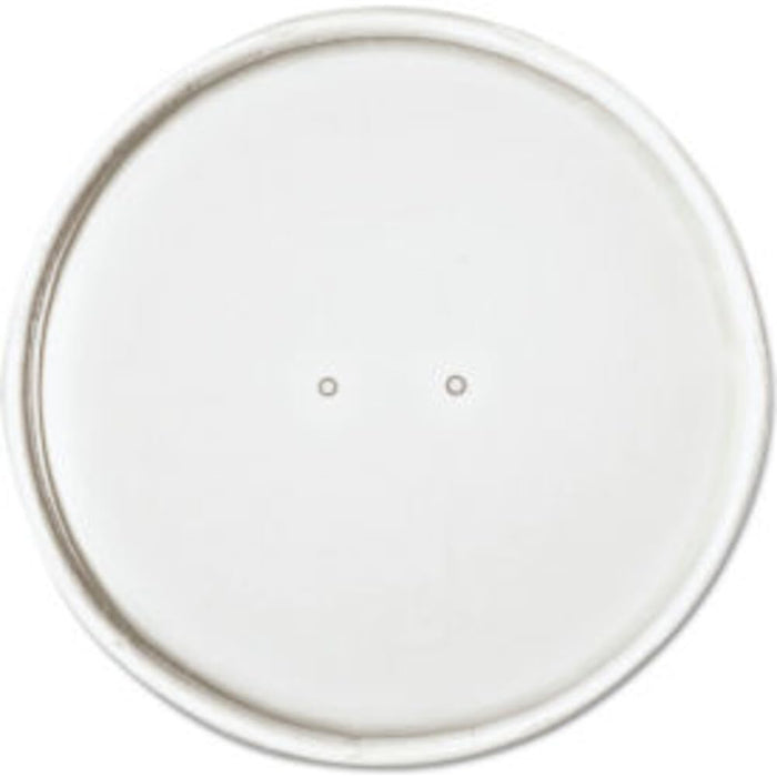 Dart Paper Lids for 16 Oz. Food Containers White Vented 3.9"" Dia 25/Bag 20 Bags/Ctn - 1 Each