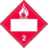 Labelmaster ZRV8B Flammable Gas Hazmat Placard, Blank, Rigid Vinyl (Pack of 25)