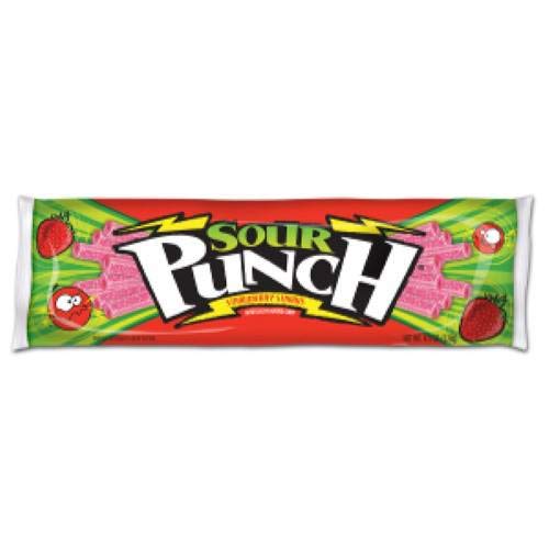 King Size Blue Raspberry Sour Punch Straw Candy by American Licorice – 4.5 Ounce, Blue, Pack of 24, Model 8034