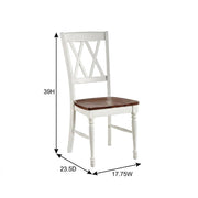White Dining Chairs Set by Furnifact – Solid Rubberwood 50.00%,Mdf 40.00%,Birch Veneer 10.00%, White, Pack of 4