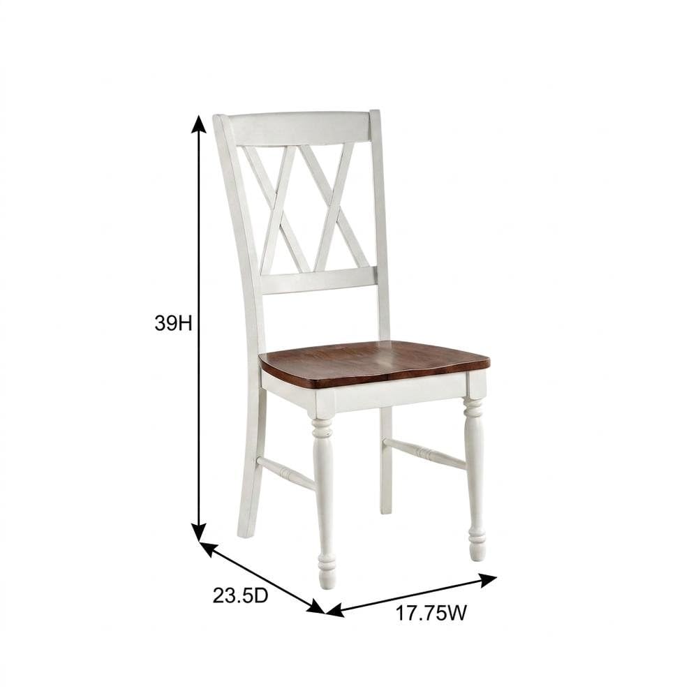 White Dining Chairs Set by Furnifact – Solid Rubberwood 50.00%,Mdf 40.00%,Birch Veneer 10.00%, White, Pack of 4