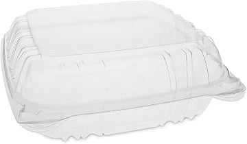 Pactive YCI821200000 Hinged Lid Container, 8.34 X 8.24, Clear, 200/carton