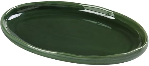 Yanco GG-210 Green Gem Oval Plate, Green - Pack of 24