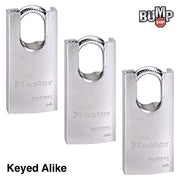 Master Lock 3 Pack / Chrome / Modern Keyed Padlocks