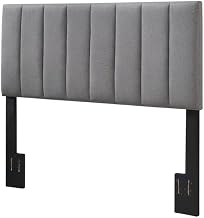 Furnifact Gray Twin Headboard Upholstered Design with Durable Construction, Soft Fabric Finish, Stylish Bedroom Accent for Enhanced Comfort, Modern Appeal