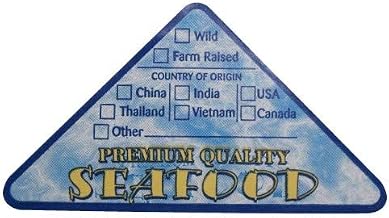 East West Label Country of Origin Premium Quality Seafood 7 Countries Shipping Label | 500/Roll