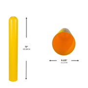 d 8" x 72" Round Top Bollard Cover - (Blue no Tape) by Innoplast – Plastic, Blue no tape, Model BCRT872BN