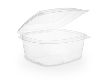 16oz PLA Hinged Lid Deli Container - 300/Case by Vegware – Model PLA Hinged Deli Container 16oz