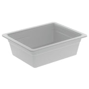 Serving Bowl Display Bowl 1/2 Size White Melamine - 10 3/8" L x 12 3/4" W x 4" H by HUBERT – Plastic, White, Model H0031-WHITE