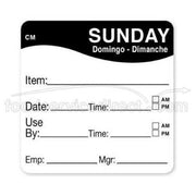 CoolMark 2 in x 2 in Sunday Label by DayMark – Model 1127827