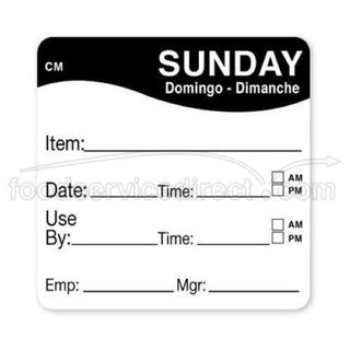 CoolMark 2 in x 2 in Sunday Label by DayMark – Model 1127827