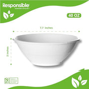 Responsible Products 40 oz (500 Count) / Natural Brown / Casual Bowls