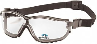 Pyramex Safety V2G Bifocal Readers Eyewear, Black Strap/Temples, Clear +1.5 Anti-Fog Lens
