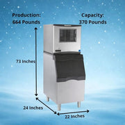 Scotsman 644 lb / Day - 370 lb Storage / 370.0 pounds / 1 Ice Makers