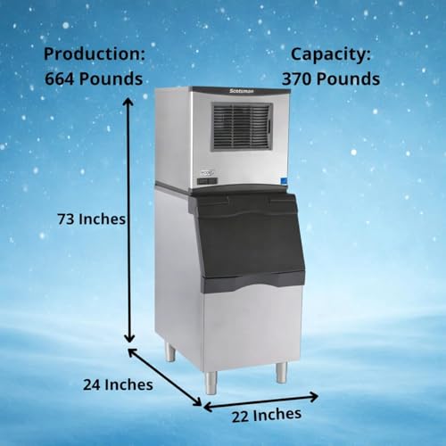 Scotsman 644 lb / Day - 370 lb Storage / 370.0 pounds / 1 Ice Makers