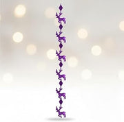 PMU Christmas Reindeer Prismatic Pendant Purple - Garland Indoor Home Ornaments Purple Hanging Decor from Ceiling Hanging Decoration for Christmas Tree (1/pkg) Pkg/1