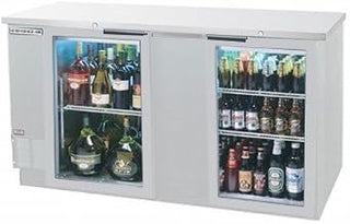 Beverage Air BB68G-1-S Standard Depth Glass Door Back Bar Cooler in Stainless Steel