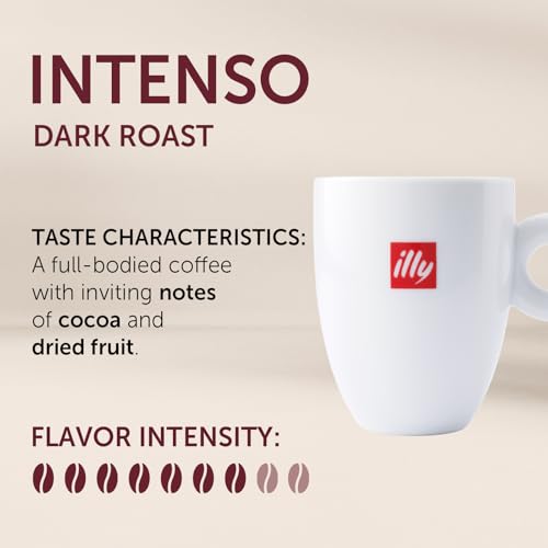 illy Intenso Bold Roast / 8.8 Ounce (Pack of 6) / Silver Roasted Coffee Beans