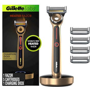 Gillette Gold Heated Razor Kit / 1 Count (Pack of 1) / N/A Cartridge Razors