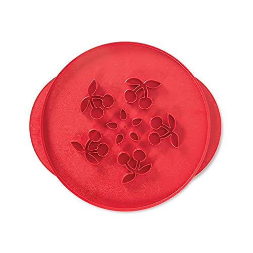 Nordic Ware 13.94 x 13.63 x 0.25 inch / Stars & Cherries Pie Top Cutter / Red Cookie Cutters
