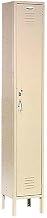 GEC Global Industrial 1-Tier 1 Door Locker, 12" Wx15 Dx72 H, Tan, Assembled