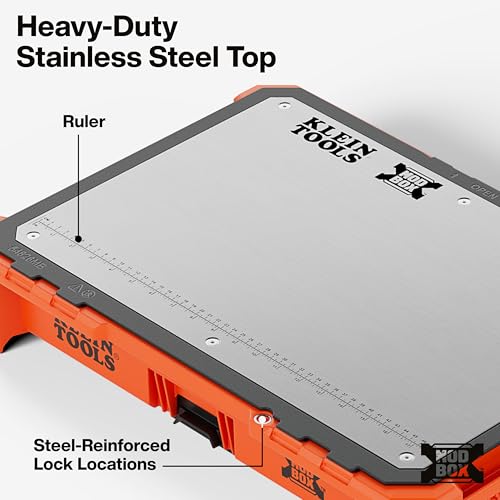 KLEIN TOOLS Tray Top / Orange/Stainless Steel / 1 Tool Boxes