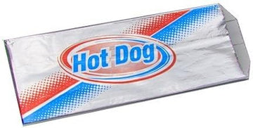 Brown Paper Goods Hot Dog Foil Bag Red/Blue, 4.5" Length x 3.5" Width x 8.5" Depth | 1000/Case