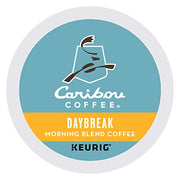 Caribou, Daybreak Morning Blend, Single-Serve Keurig K-Cup Pods, Light Roast Coffee, 96 Count (4 Boxes of 24 Pods) by Caribou Coffee – 1 Count (Pack of 96), Model 5000203112-96