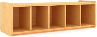 Tot Mate 46" Wide Wood Book Bench Cubbies Storage (Maple)