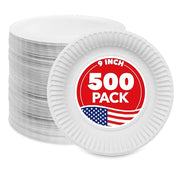 Stock Your Home 500 Count (Pack of 1) / White / Casual Plates