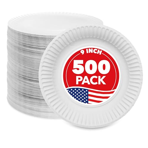 Stock Your Home 500 Count (Pack of 1) / White / Casual Plates