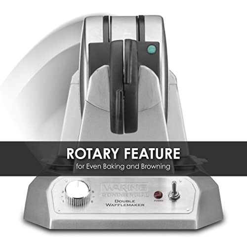Waring Double Belgian Waffle Maker | 120 V, 1400W / 18x11x12 / Silver Commercial Waffle Makers