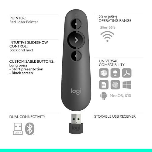 Logitech Red Laser / 3 buttons / Clicker Presentation Remotes