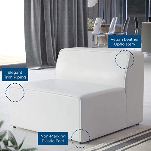 Modway White / Armless Chair / Contemporary Sofas & Couches